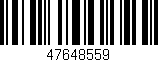 Código de barras (EAN, GTIN, SKU, ISBN): '47648559'
