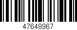 Código de barras (EAN, GTIN, SKU, ISBN): '47648967'