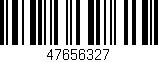 Código de barras (EAN, GTIN, SKU, ISBN): '47656327'