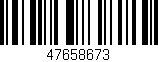 Código de barras (EAN, GTIN, SKU, ISBN): '47658673'
