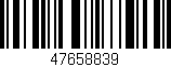 Código de barras (EAN, GTIN, SKU, ISBN): '47658839'