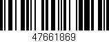 Código de barras (EAN, GTIN, SKU, ISBN): '47661869'