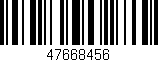 Código de barras (EAN, GTIN, SKU, ISBN): '47668456'