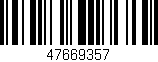 Código de barras (EAN, GTIN, SKU, ISBN): '47669357'