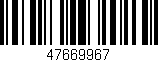 Código de barras (EAN, GTIN, SKU, ISBN): '47669967'