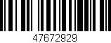 Código de barras (EAN, GTIN, SKU, ISBN): '47672929'