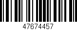 Código de barras (EAN, GTIN, SKU, ISBN): '47674457'