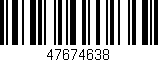 Código de barras (EAN, GTIN, SKU, ISBN): '47674638'