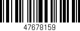 Código de barras (EAN, GTIN, SKU, ISBN): '47678159'