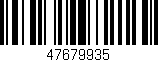Código de barras (EAN, GTIN, SKU, ISBN): '47679935'