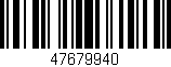 Código de barras (EAN, GTIN, SKU, ISBN): '47679940'