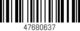 Código de barras (EAN, GTIN, SKU, ISBN): '47680637'