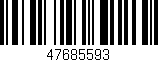 Código de barras (EAN, GTIN, SKU, ISBN): '47685593'