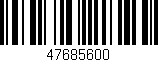 Código de barras (EAN, GTIN, SKU, ISBN): '47685600'