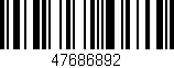 Código de barras (EAN, GTIN, SKU, ISBN): '47686892'