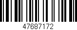 Código de barras (EAN, GTIN, SKU, ISBN): '47687172'