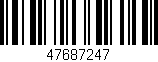 Código de barras (EAN, GTIN, SKU, ISBN): '47687247'