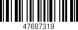 Código de barras (EAN, GTIN, SKU, ISBN): '47687319'