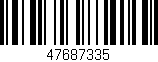 Código de barras (EAN, GTIN, SKU, ISBN): '47687335'