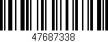 Código de barras (EAN, GTIN, SKU, ISBN): '47687338'