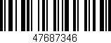 Código de barras (EAN, GTIN, SKU, ISBN): '47687346'
