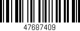 Código de barras (EAN, GTIN, SKU, ISBN): '47687409'