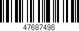 Código de barras (EAN, GTIN, SKU, ISBN): '47687496'
