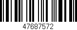 Código de barras (EAN, GTIN, SKU, ISBN): '47687572'