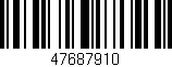 Código de barras (EAN, GTIN, SKU, ISBN): '47687910'