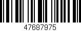 Código de barras (EAN, GTIN, SKU, ISBN): '47687975'