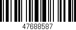 Código de barras (EAN, GTIN, SKU, ISBN): '47688587'