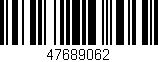 Código de barras (EAN, GTIN, SKU, ISBN): '47689062'