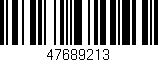 Código de barras (EAN, GTIN, SKU, ISBN): '47689213'