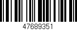 Código de barras (EAN, GTIN, SKU, ISBN): '47689351'