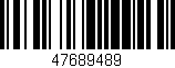 Código de barras (EAN, GTIN, SKU, ISBN): '47689489'