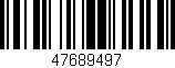 Código de barras (EAN, GTIN, SKU, ISBN): '47689497'