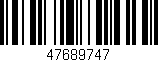 Código de barras (EAN, GTIN, SKU, ISBN): '47689747'