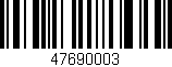 Código de barras (EAN, GTIN, SKU, ISBN): '47690003'