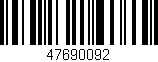 Código de barras (EAN, GTIN, SKU, ISBN): '47690092'