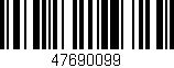 Código de barras (EAN, GTIN, SKU, ISBN): '47690099'