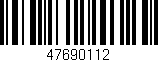 Código de barras (EAN, GTIN, SKU, ISBN): '47690112'