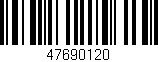 Código de barras (EAN, GTIN, SKU, ISBN): '47690120'