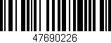 Código de barras (EAN, GTIN, SKU, ISBN): '47690226'