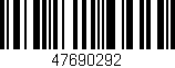 Código de barras (EAN, GTIN, SKU, ISBN): '47690292'