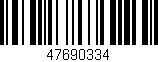 Código de barras (EAN, GTIN, SKU, ISBN): '47690334'