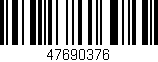 Código de barras (EAN, GTIN, SKU, ISBN): '47690376'