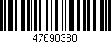 Código de barras (EAN, GTIN, SKU, ISBN): '47690380'