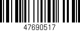 Código de barras (EAN, GTIN, SKU, ISBN): '47690517'