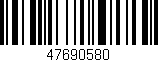 Código de barras (EAN, GTIN, SKU, ISBN): '47690580'