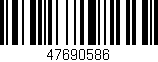 Código de barras (EAN, GTIN, SKU, ISBN): '47690586'